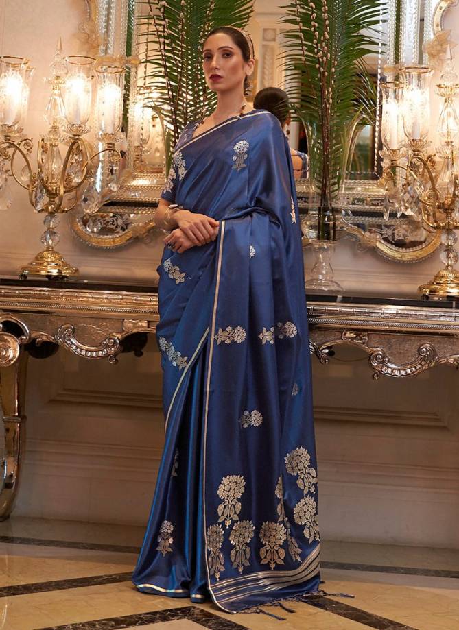 RAJTEX KIRAASAT SILK Heavy Wedding Wear Pure Satin Weaving Silk Designer Saree Collection